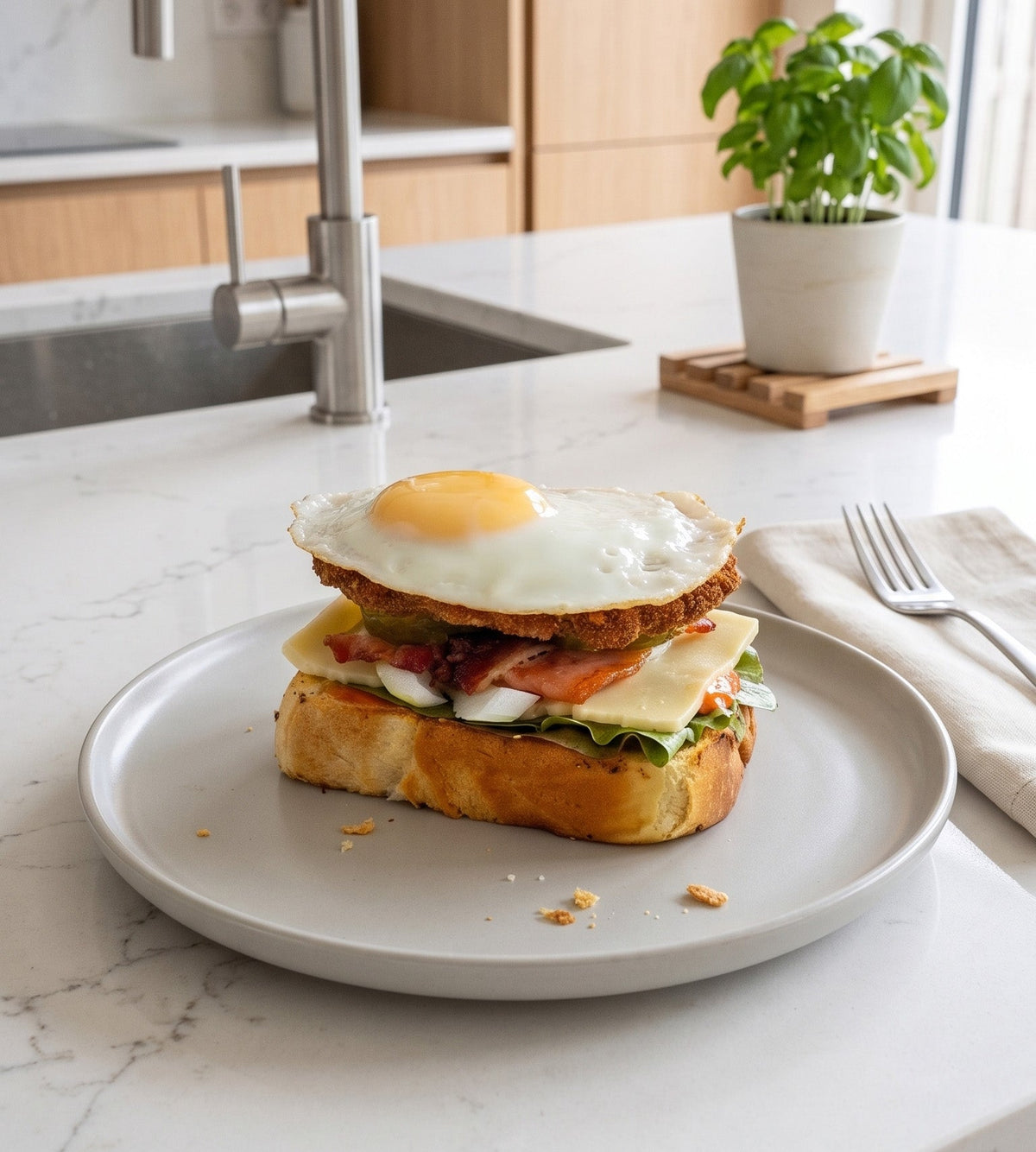 Open Faced Pork Sandwich