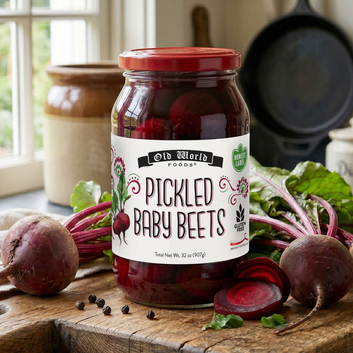 Whole Pickled Baby Beets, 32 oz