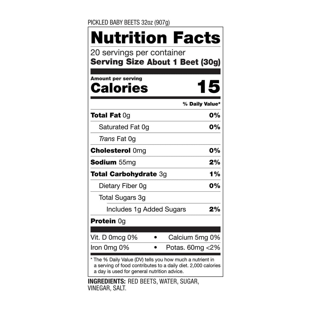 Whole Pickled Baby Beets, 32 oz