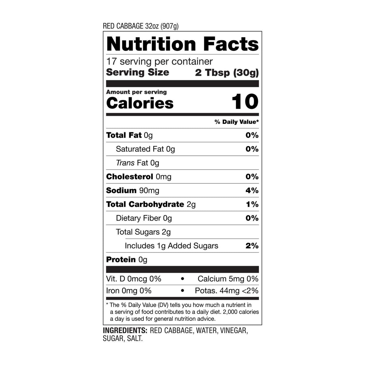 Pickled Red Cabbage, 32 oz