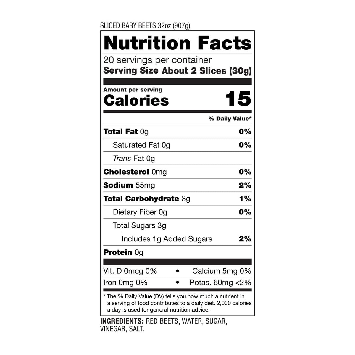 Sliced Baby Beets, 32 oz