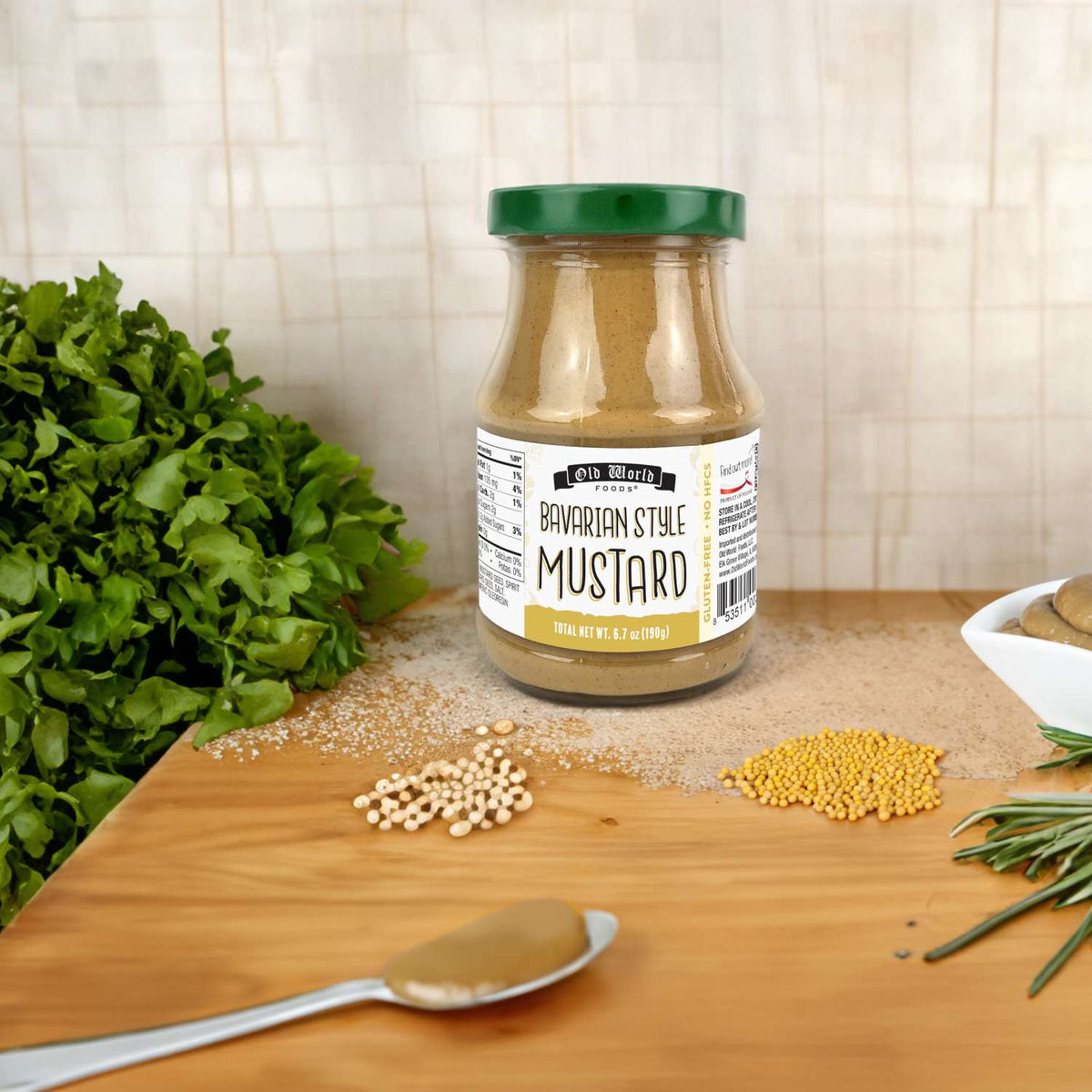 Old World Bavarian Style Mustard, 6.7 oz, Case of 6