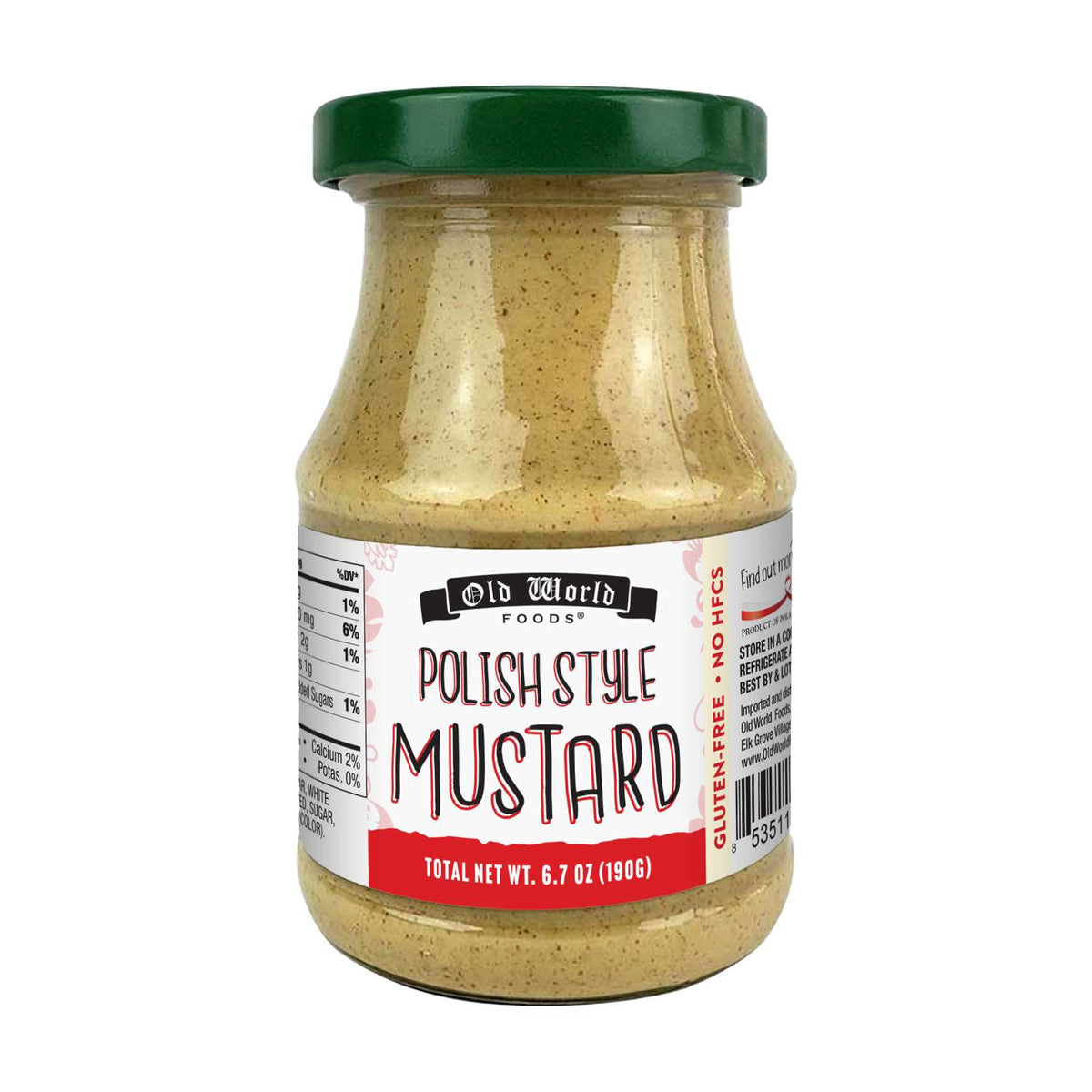 Old World Polish Style Mustard, 6.7 oz, Case of 6