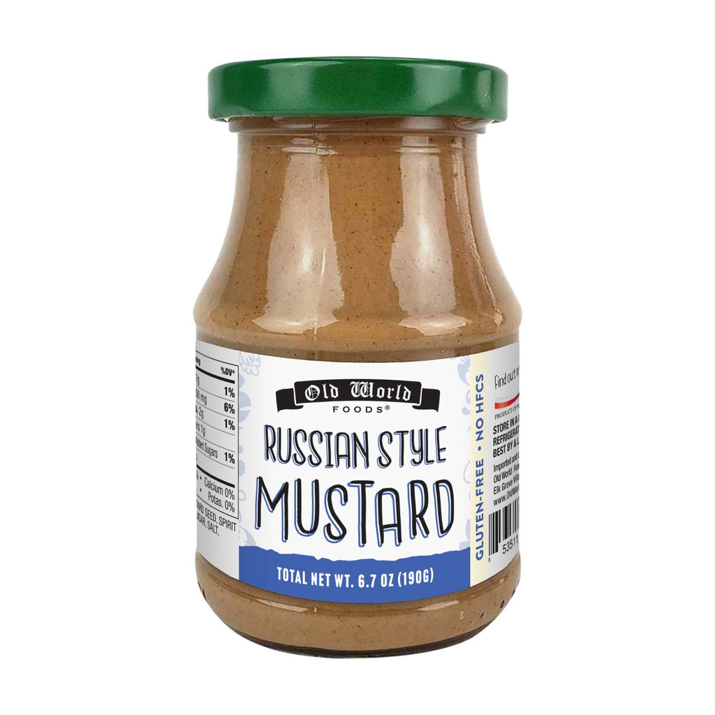 Old World Russian Style Mustard, 6.7 oz, Case of 6
