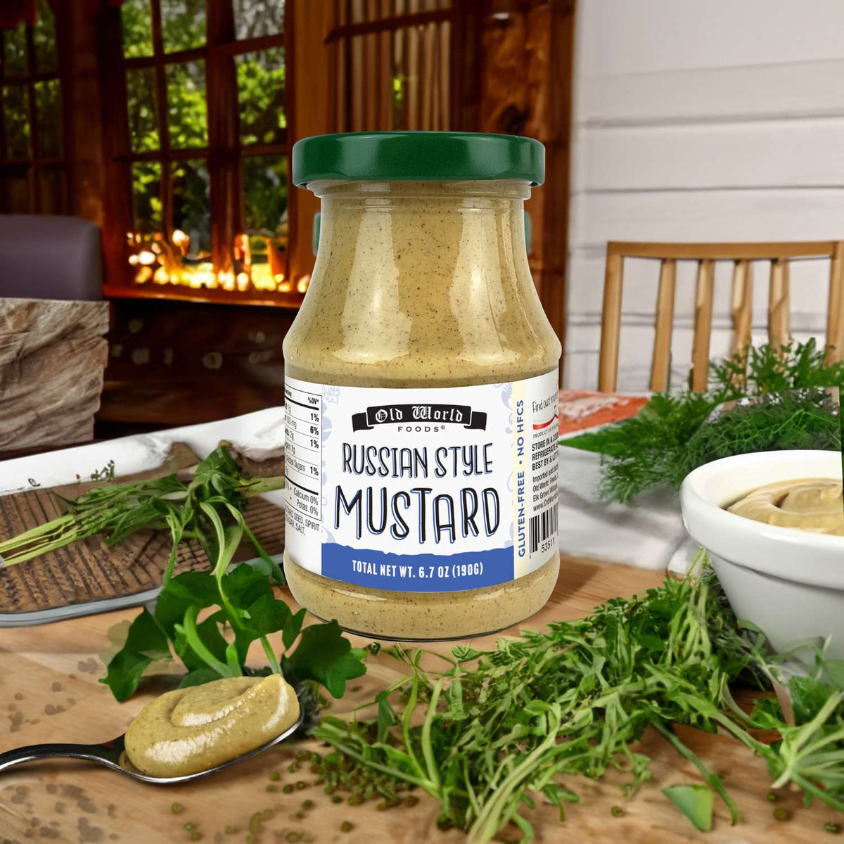 Old World Russian Style Mustard, 6.7 oz, Case of 6