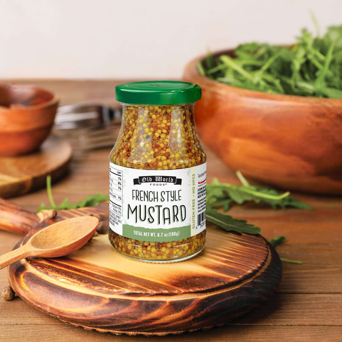Old World French Style Whole Grain Mustard, 6.7 oz, Case of 6
