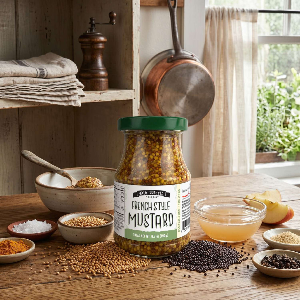 Old World French Style Whole Grain Mustard, 6.7 oz, Case of 6