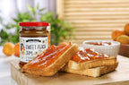 Premium European Fruit Jam Sampler with Sweet Peach, Forest Fruit, Strawberry Vanilla, Pear Ginger and Lime, 9.52 oz Jars