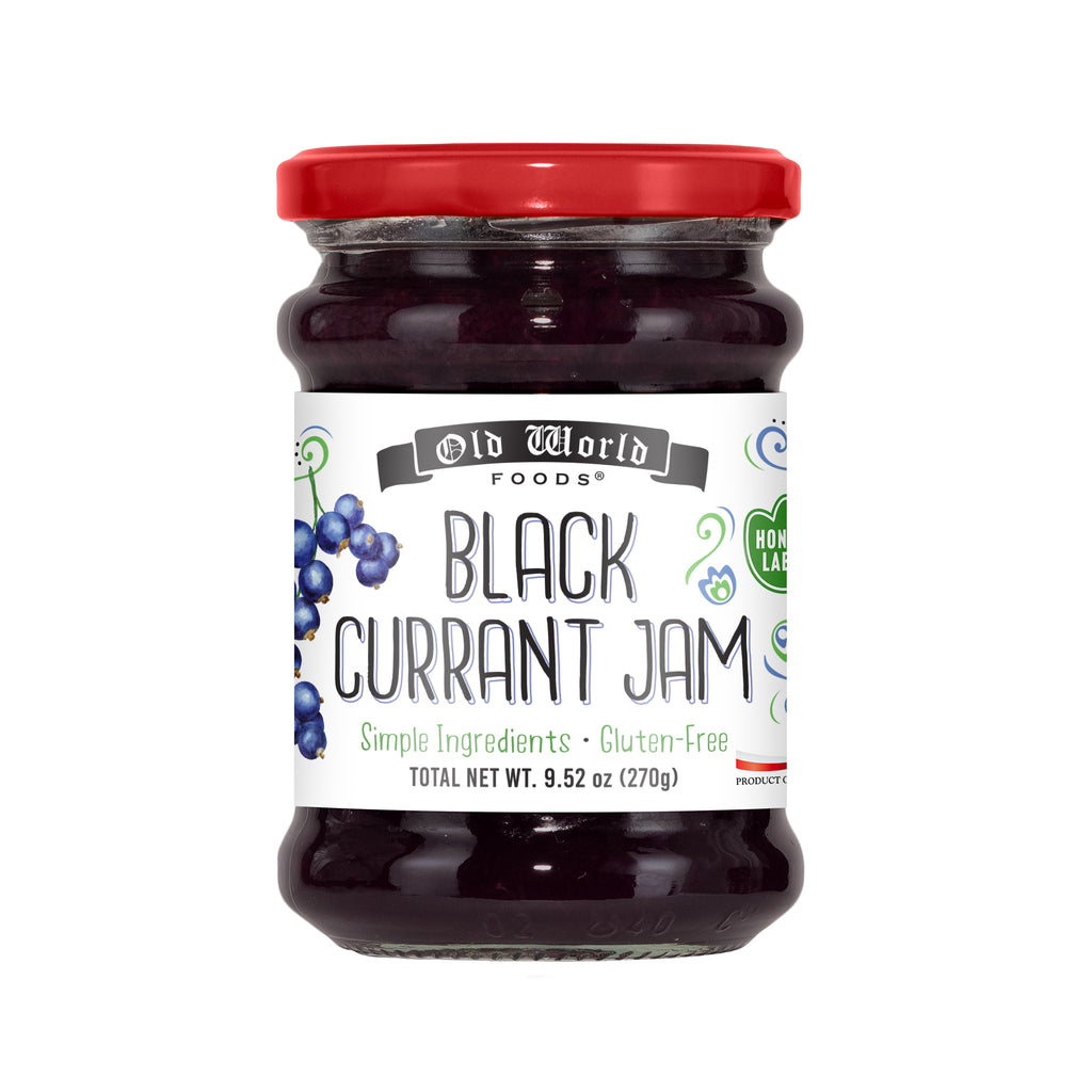 Old World Black Currant Fruit Jam, 9.52 oz Jar, Case of 6
