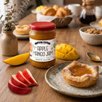 Premium European Fruit Jam Sampler with Strawberry Vanilla, Pear Ginger and Lime, Sour Cherry, Apple Mango, 9.52 oz Jars