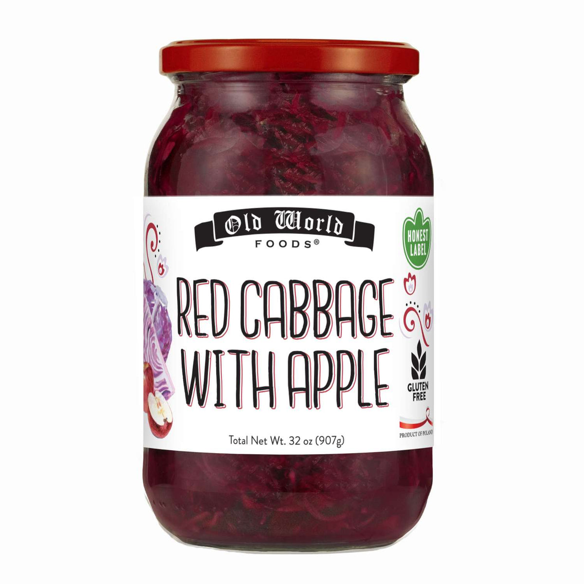 Red Cabbage with Apple, 32 Oz