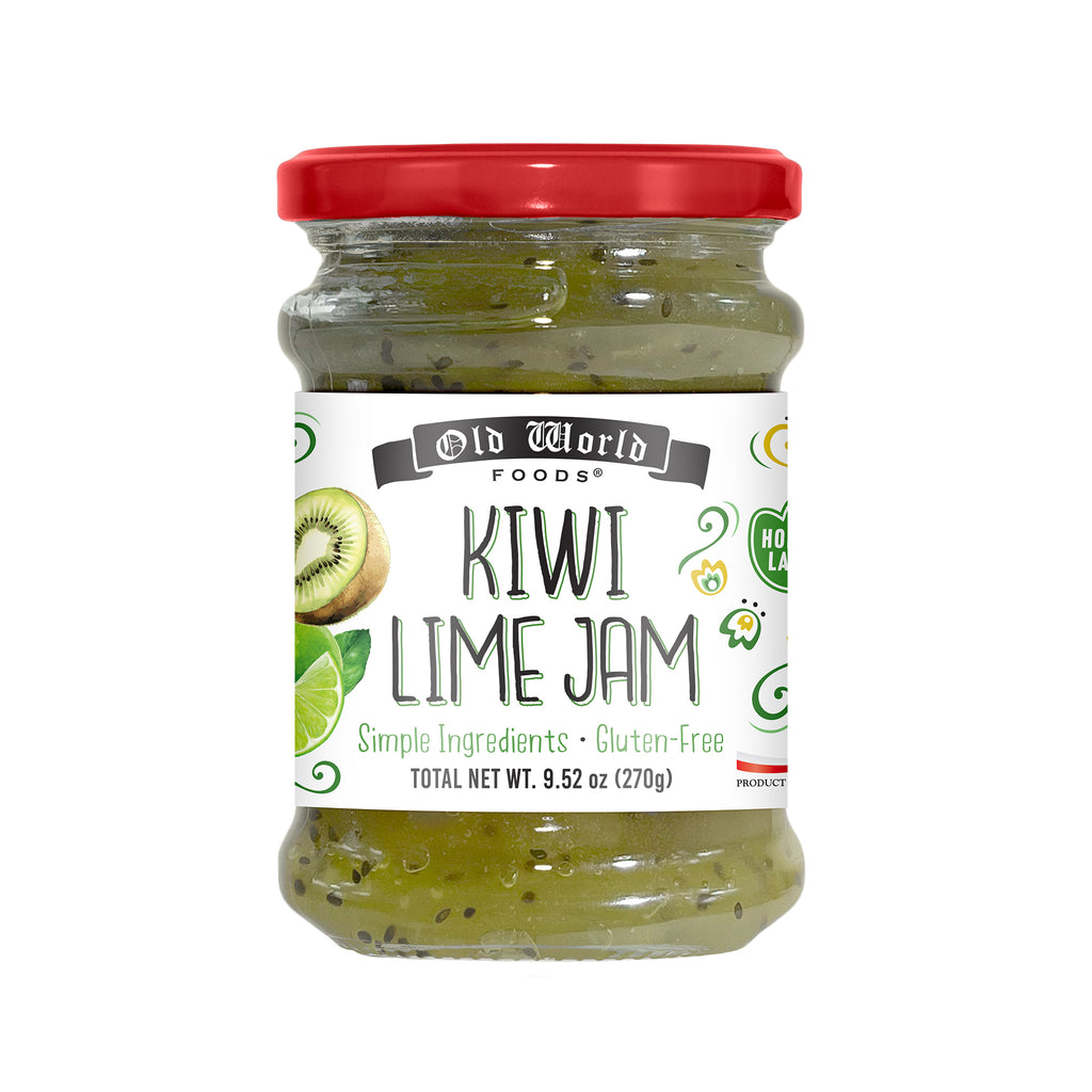 Old World Kiwi with Lime Fruit Jam, 9.52 oz Jar, Case of 6