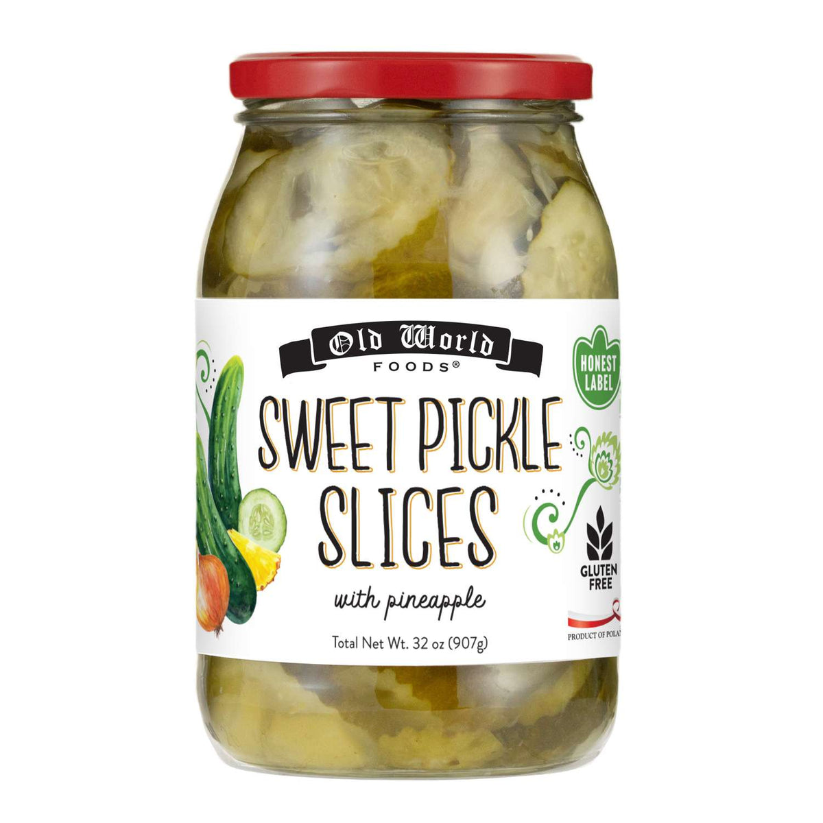 Sides and Salads Set- Four 32 Oz Jars of Assorted Pickled Vegetables - Red Cabbage, Sweet Cucumber Salad, Green Tomato Salad, and Sliced Baby Beets