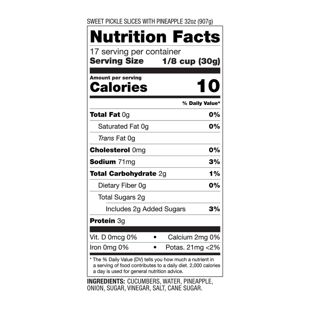 Sweet Pickle Slices, 32 Oz