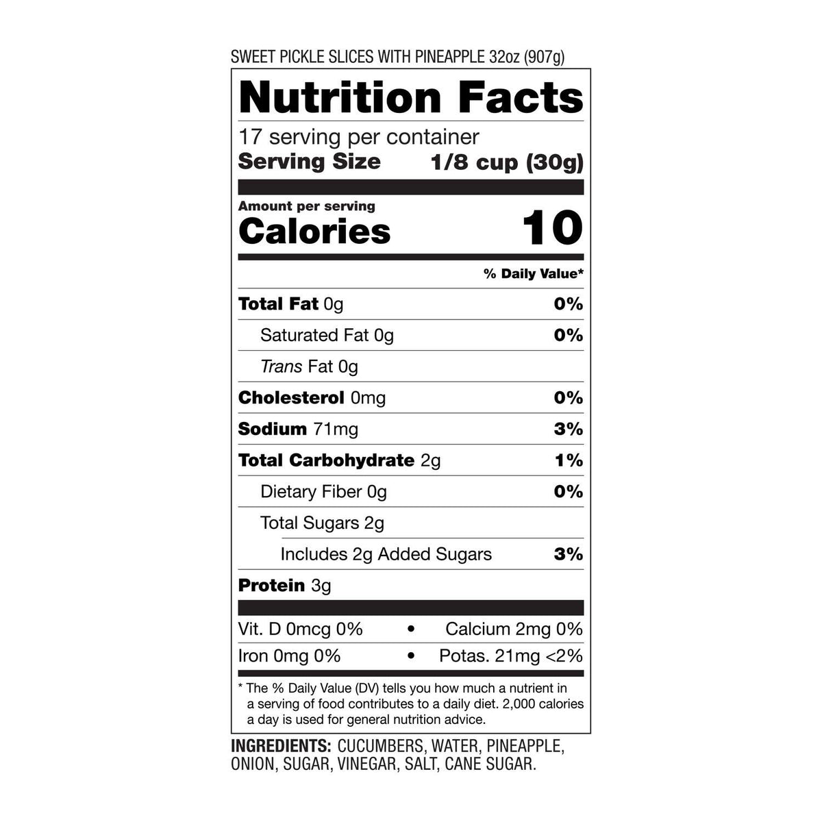 Sweet Pickle Slices, 32 Oz