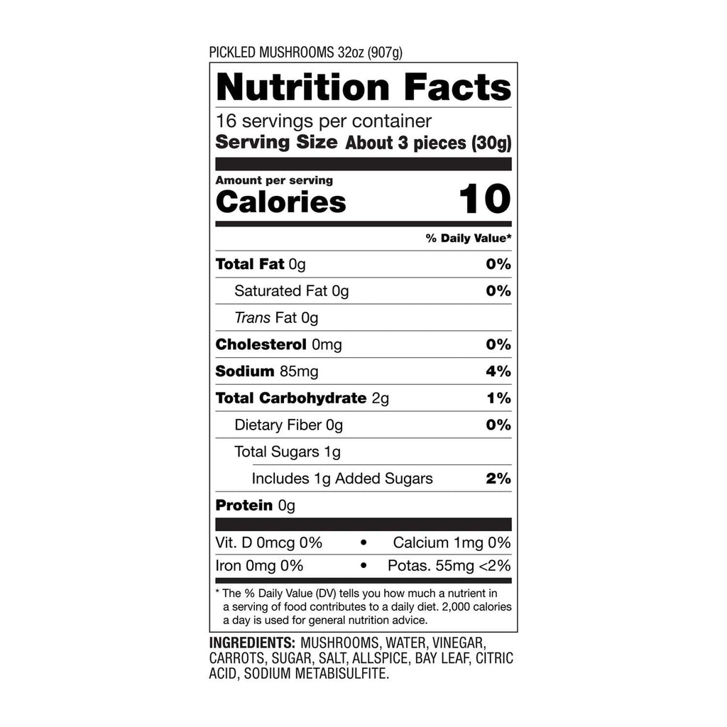 Pickled Mushrooms, 28 OZ